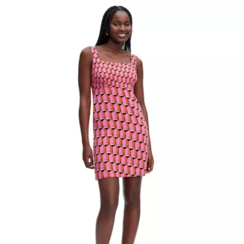 Women's 90's Shift Pink Modern Geo Mini Dress - DVF for Target